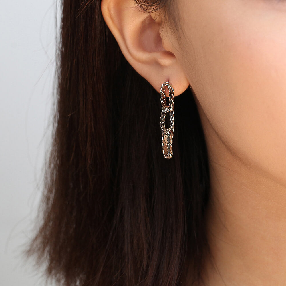 Gold-Plated Swivel Hook Silver Earrings