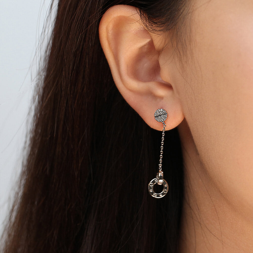 Nickle Free Silver Drop Earrings with 14k Gold