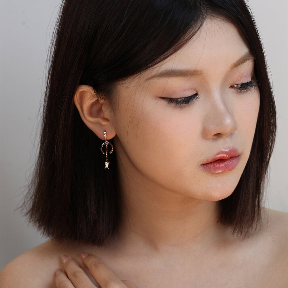 Kdrama Touch Your Heart Inspired Drop Earrings with Gems