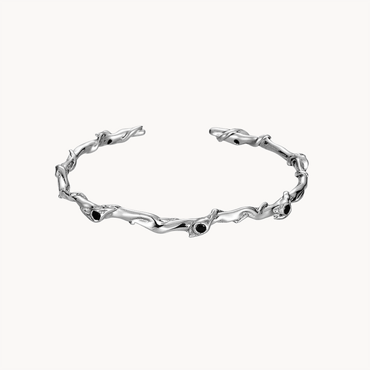 Luxury Sterling Silver Bangle with Rope Twist Design