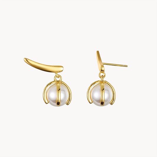 Fresh Water Pearl Earring with S925 Silver or 18k Gold Frame