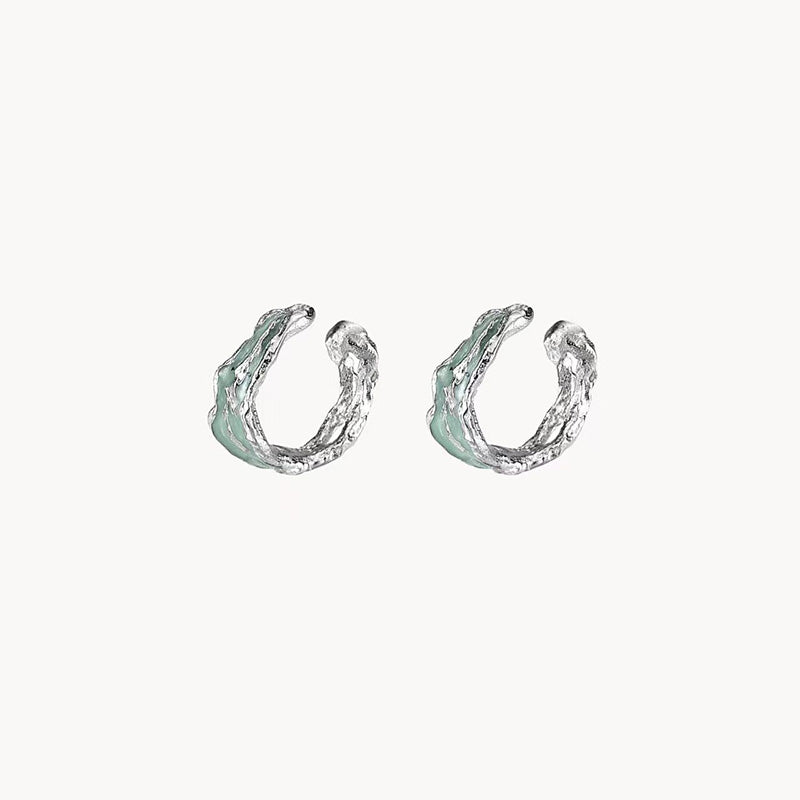 Crumpled 925 Sterling Silver Ear Cuffs