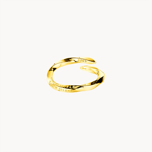 Twist Adjustable Ring in 18k Gold or S925 Silver Finish