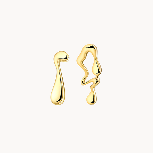 Irregular S925 Earrings in Sterling Silver or 18k Gold Finish