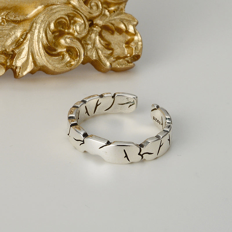 Vintage Crooked Genuine Sterling Silver Ring