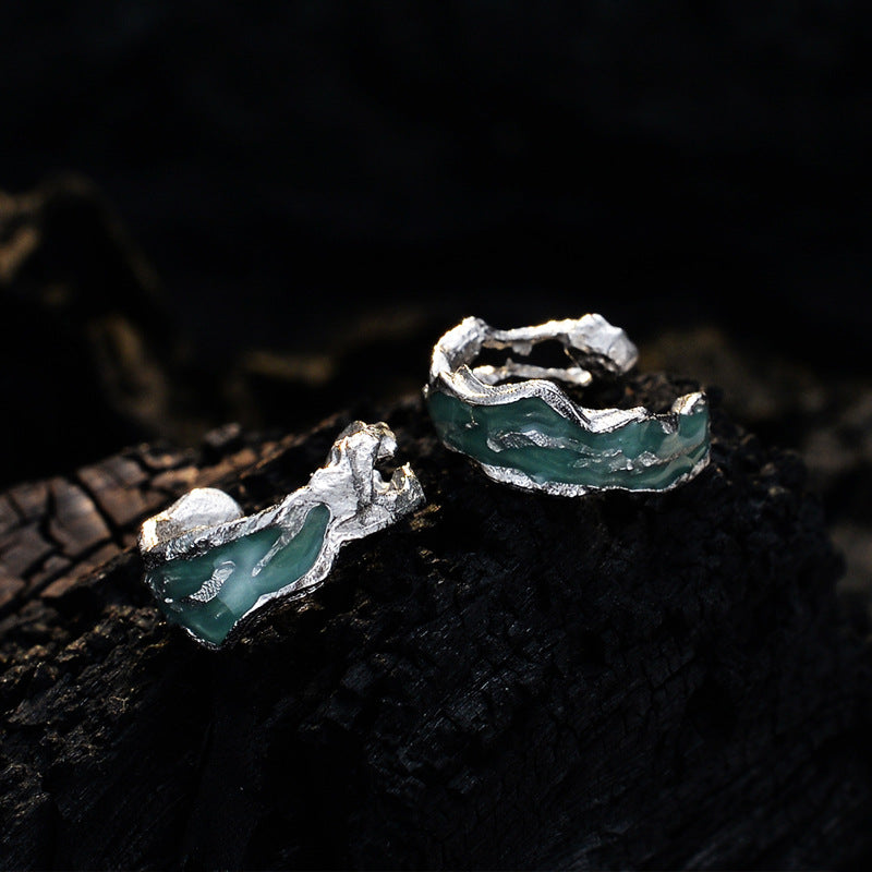 Crumpled 925 Sterling Silver Ear Cuffs