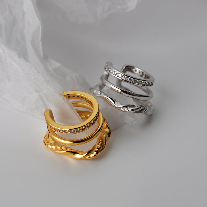 Snake Ear Cuffs in 925 Sterling Silver or 18k Gold-Plate