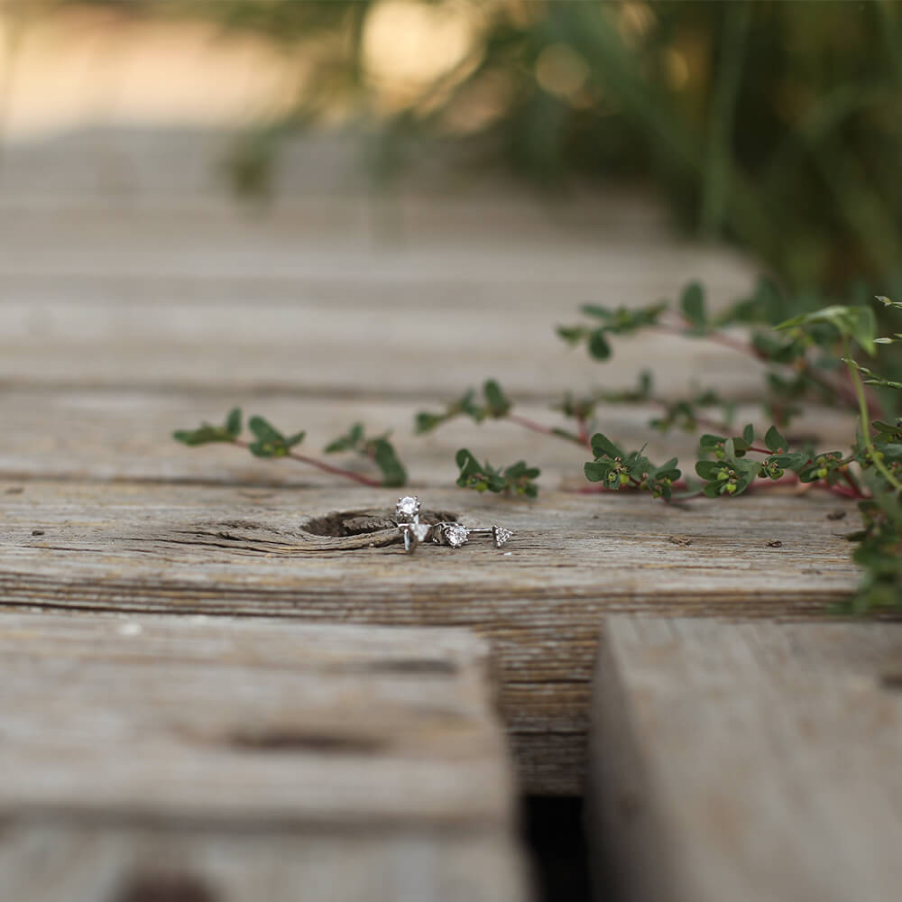 small ear silver jewelry