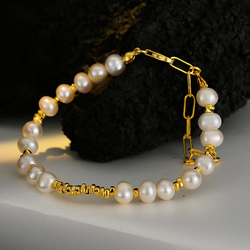 Freshwater Pearl Bracelet with 925 Sterling Silver