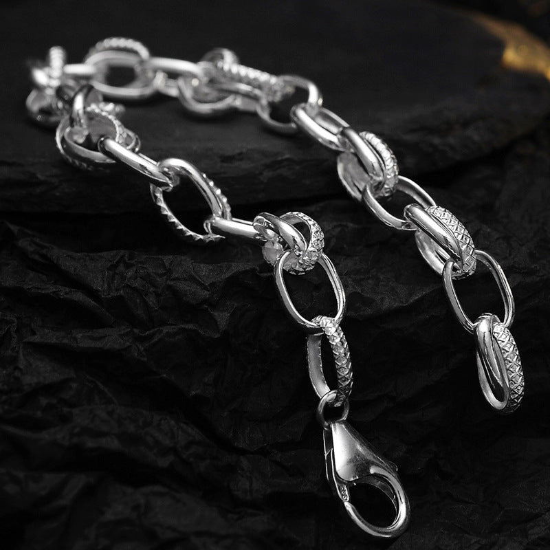 Chunky Chain 925 Sterling Silver Bracelet