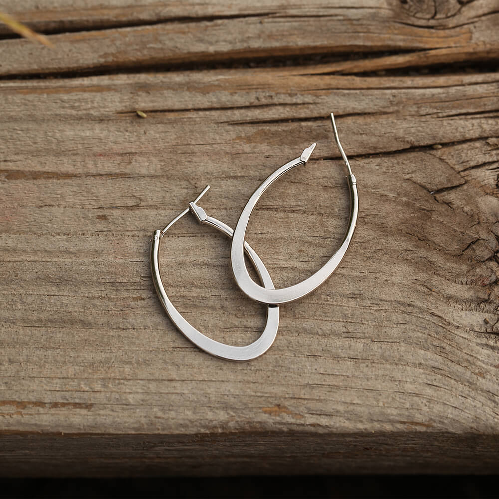 Nickle-Free Gold Plated Medium Hoop Earrings