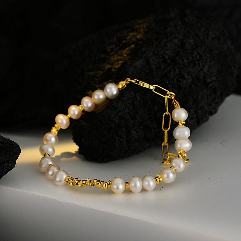 Freshwater Pearl Bracelet with 925 Sterling Silver