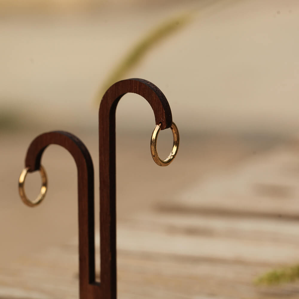 Small Gold Hoop Earring with 14k Gold Copper