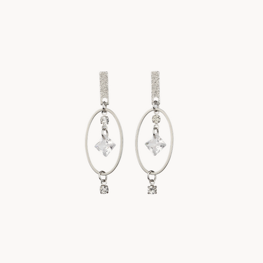 oval drop-earrings