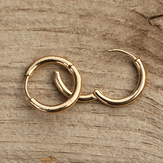 Small Gold Hoop Earring with 14k Gold Copper