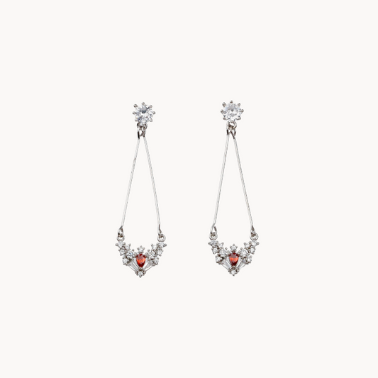 Classic Crystal Dangle Triangular Drop Earring